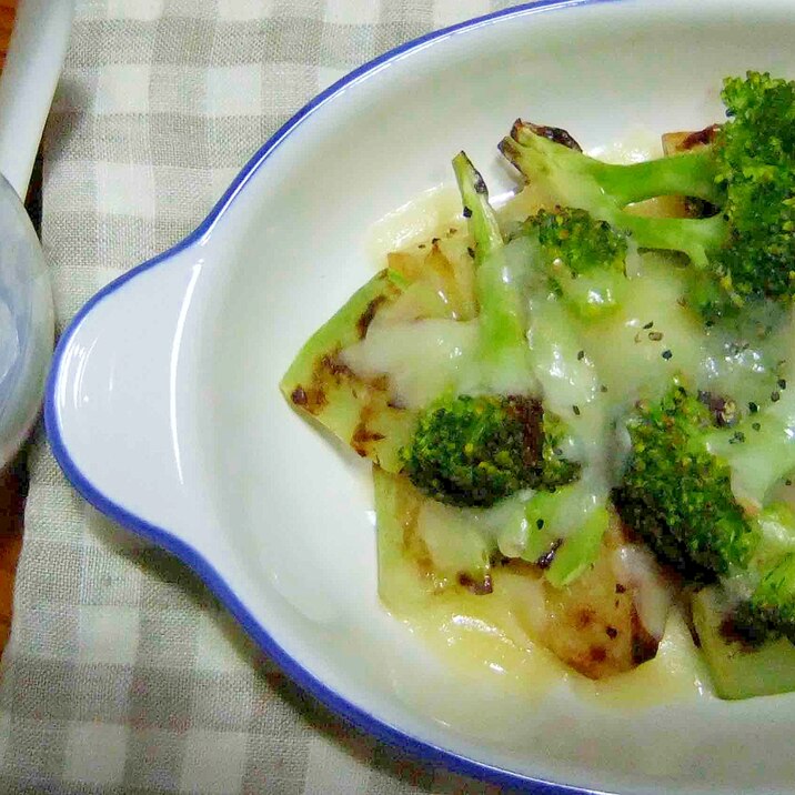 ブロッコリーの葉と茎のチーズ焼き レシピ 作り方 By ｃａｃｈｅｃａｃｈｅ 楽天レシピ